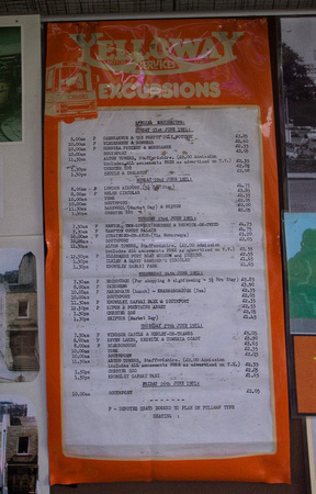 Excursions on offer in 1981