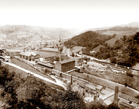 View of Hebden Bridge and Railway Station c1910