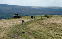 Walkers below Gaddings Dam - Todmorden